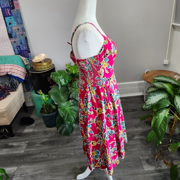 Vintage 1960's Pink Floral Sundress with Pockets - Picture 10 of 15